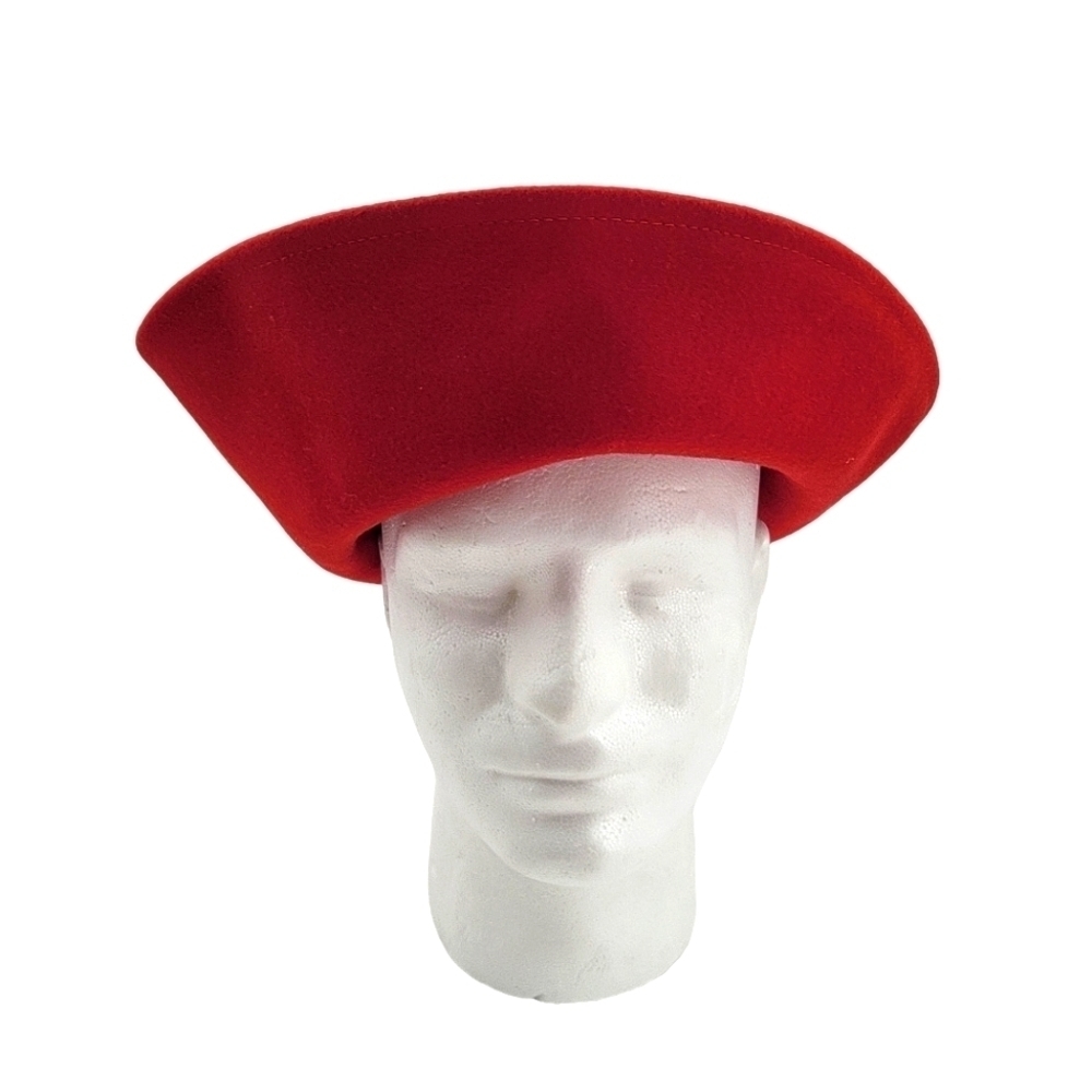 Vintage Arlin red wool fedora church brunch hat
